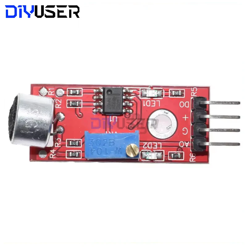 DIYUSER KY-037 Sound Sensor Sound Control Sensor MAX4466 MAX9814 สวิทช์การตรวจจับนกหวีดสวิทช์ไมโครโฟนเครื่องขยายเสียง Arduino