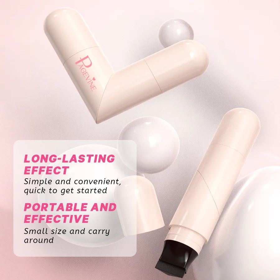 Rotierender Eyeliner-Stempelstift, Doppelkopf-Design mit Flügelstempel, schnell trocknend, langlebig, wischfest, für einfache, geflügelte Katzenaugenlinien