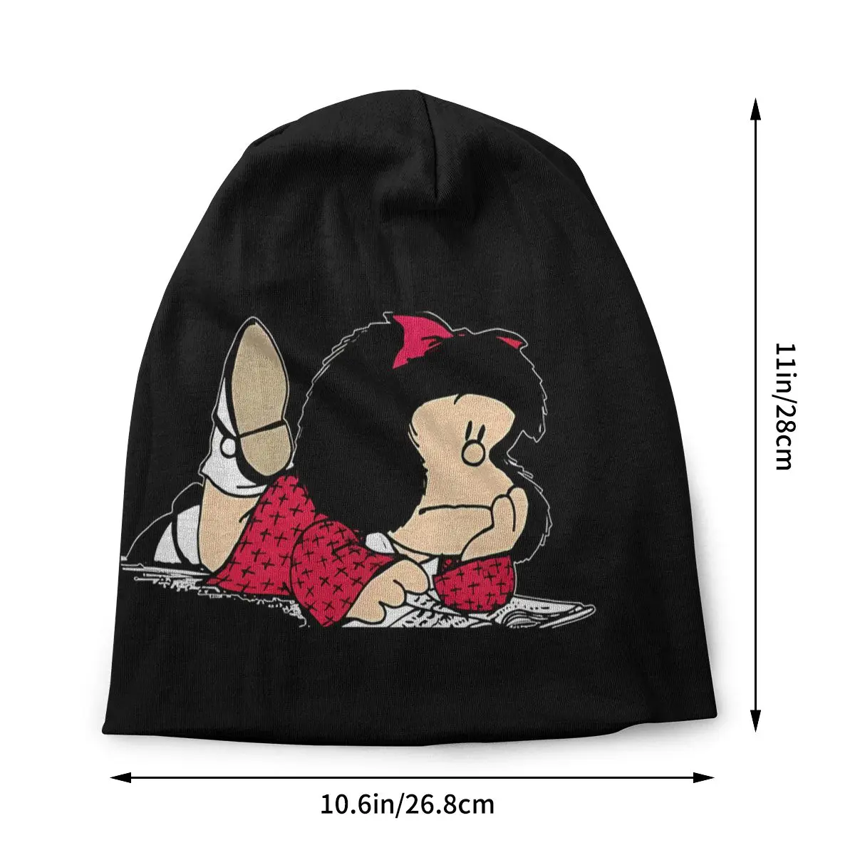 Quino Thin Bonnet Homme Outdoor Mafalda Cartoon Skullies Beanies Caps Style Hats