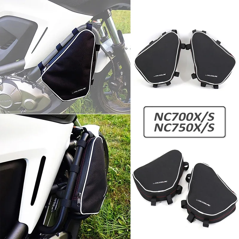 

NC 750 700 X S Motorcycle Frame Crash Bars Waterproof Bag Bumper Repair Tool Placement Bag For Honda NC750X NC750S NC700X NC700S