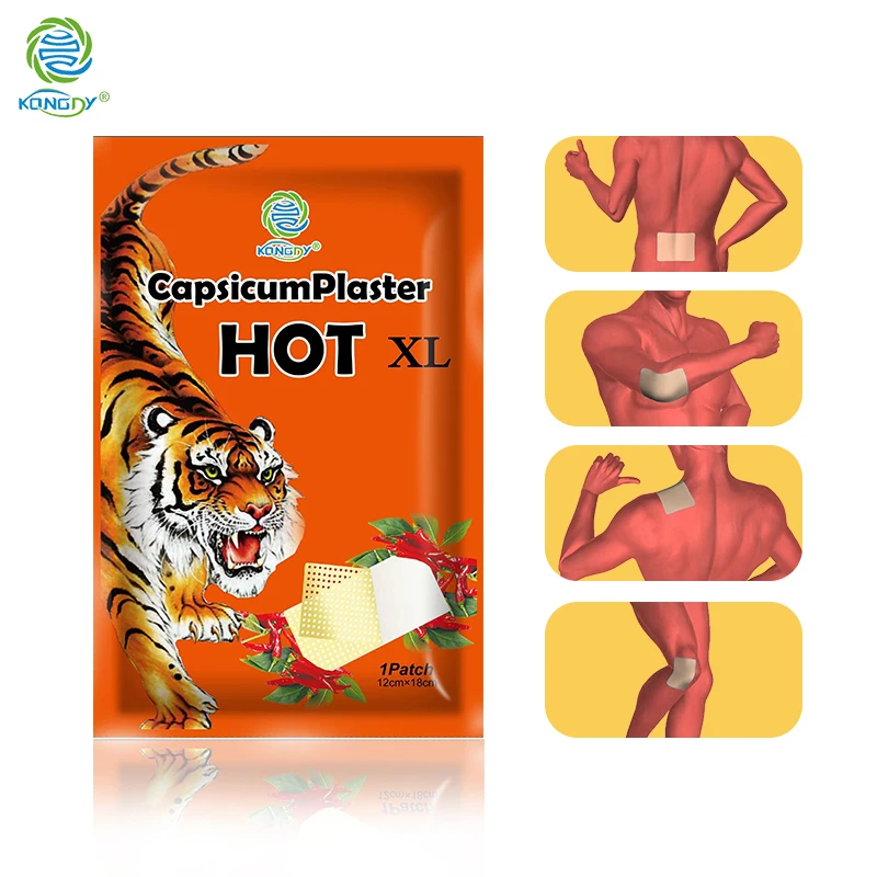 KONGDY Capsicum Plaster 100 Bags Chinese Herb Pain Relief Sticker 12*18cm Tiger Pain Patch For VIP