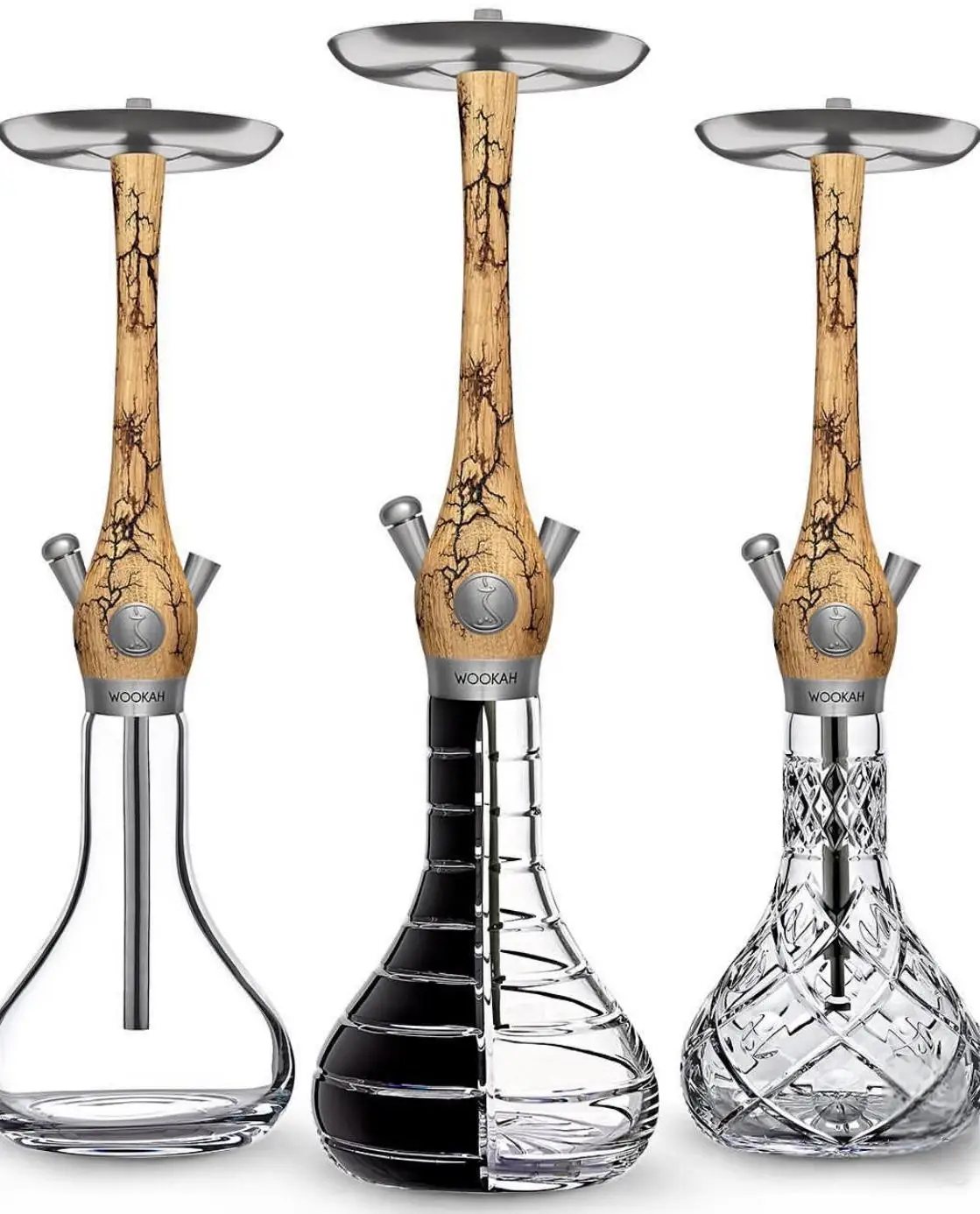 

Best Seller Wood Hookah Premium Stainless Steel Colorful Wooka Shisha Hookah Set With One Hose Connector Wooden Hookah