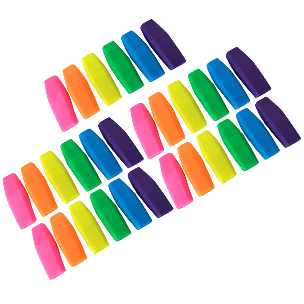 

30 Pcs Pencil Cap Eraser Tpr Material School Supplies Mini Erasers For Classroom Drawing Accessory Rubber Tops Protector