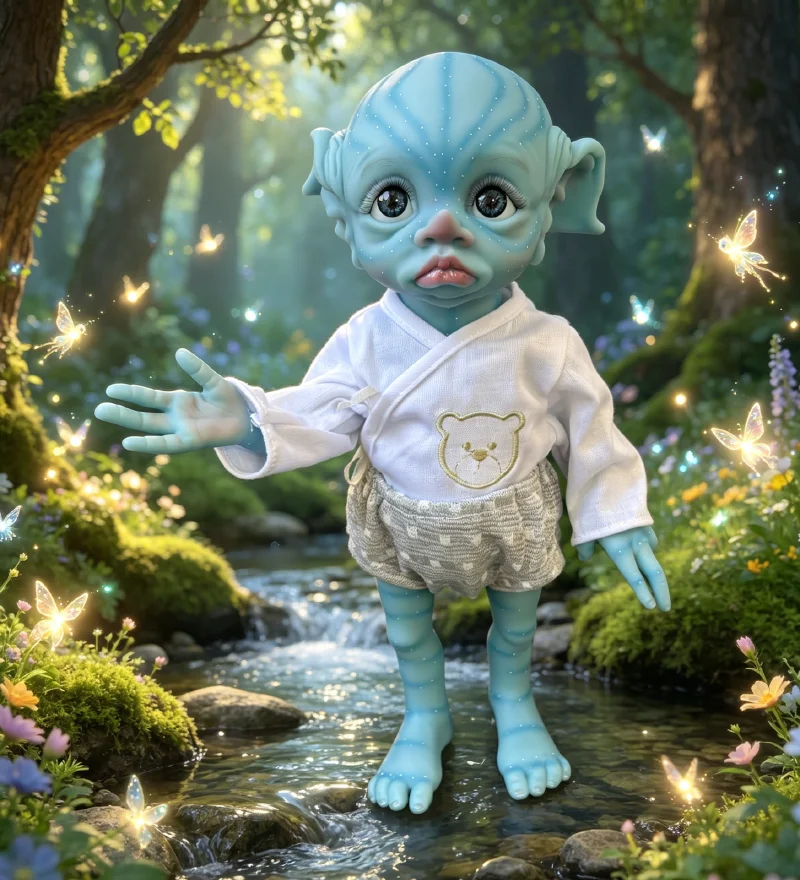 

NPK 40cm Avatar Elves Fariy Elf Hand-Painted Reborn Baby Collectible Art Doll High Quality Handmade Doll