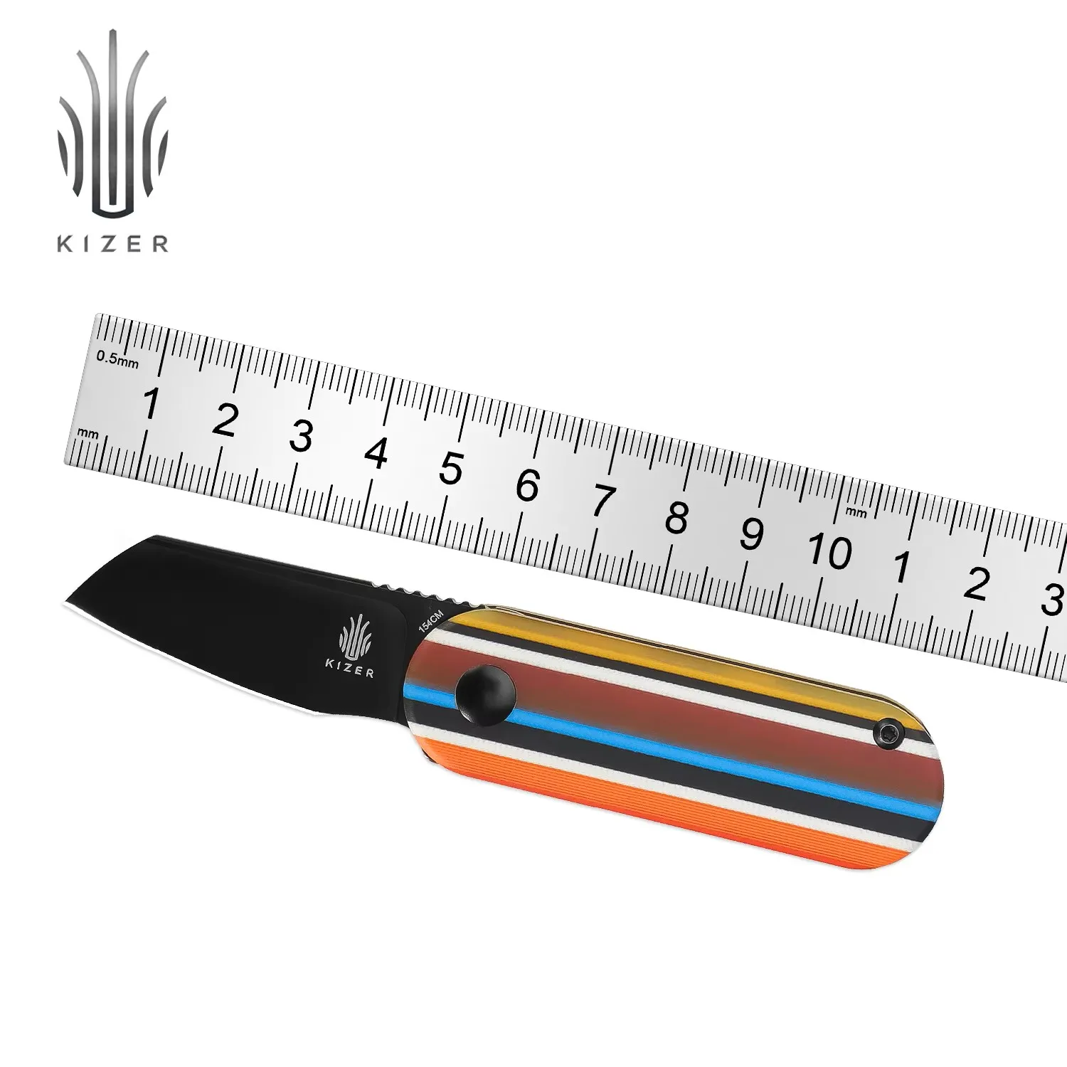 Kizer Serape Series Small Pocket Mini Bay V2583C1 New Colorful G10 Handle with 154CM Steel Blade