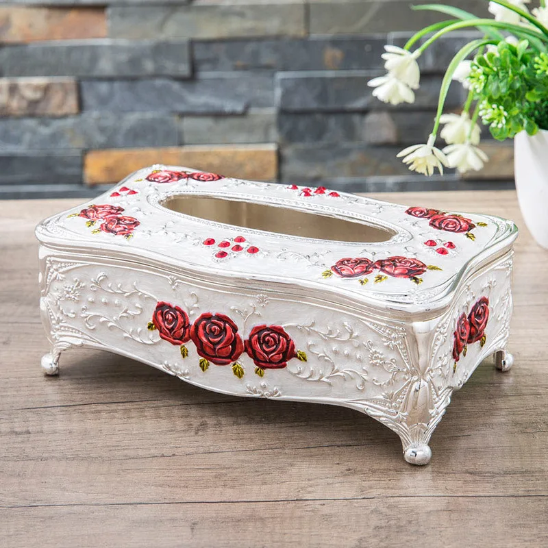 

High Quality Europe Gold/Bronze Metal Tissue Box Nappin HolderTissue Case For Tabletop Decoration NH01