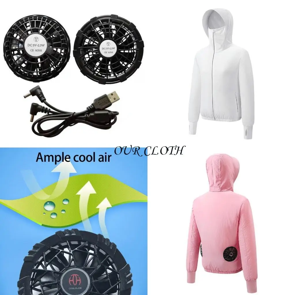 

Cooling for Men Women Air Conditioning Fans Heat Reducing Clothing Y1AC