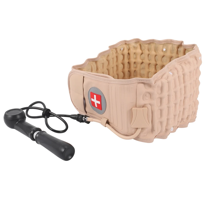 Cinto lombar de descompressão de ar espinhal, cinto protetor de cintura de tração de ar, suporte lombar inferior adequado para 29 polegadas -49 polegadas