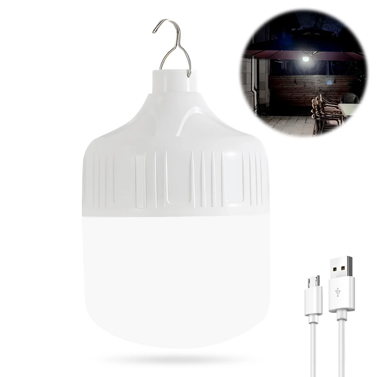 

1pc Portable Outdoor USB Rechargeable LED Emergency Light 3 Speed Adjustable Household Night Light Outdoor Activity Camping Gard