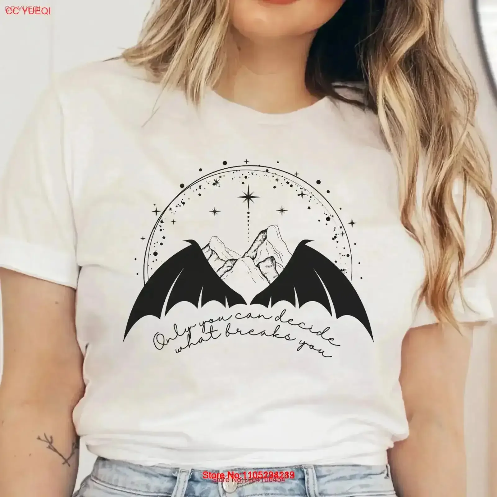 Only you can decide what breaks T Shirt OFFICIALLY LICENSED Sarah J Maas Merch ACOTAR Court of Thorns and Roses vintage Washed