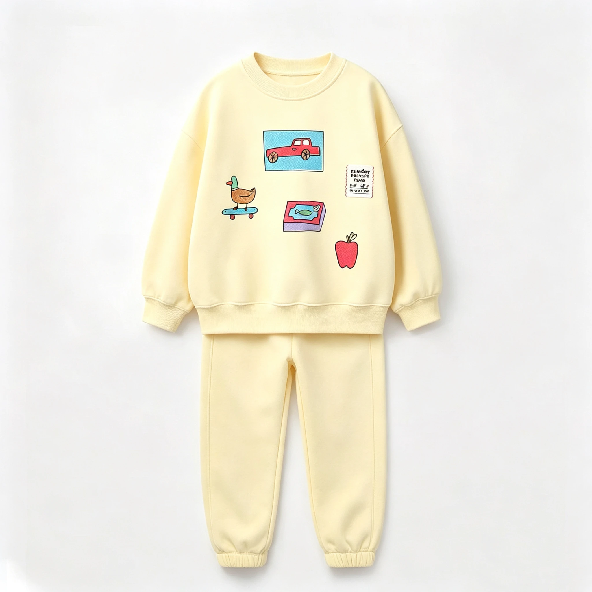 Modisches Einfaches Kinder 2-teiliges Set Mädchen Sweatshirt + Hose Lässiges Zweiteiler-Outfit Herbst Kinderkleidung Trainingsanzüge 0-6 Jahre – Detail 6