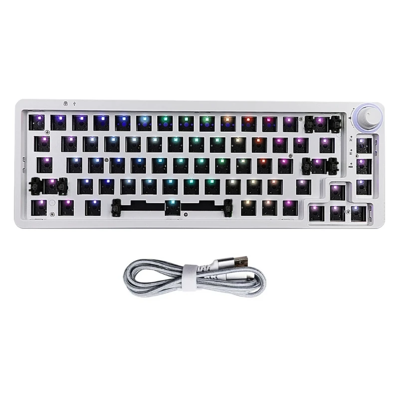LK67/KF068 Hot Swap Gaming Mechanical Keyboard Cord Support Gasket Structure Customized Keyboard