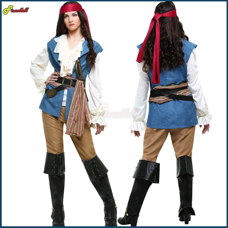 

Aldult Pirate Cosplay Costumes For Women Gothic Jack Sparrow Pirate Costume Halloween Cosplay Carnival Masquerade Fancy Outfits