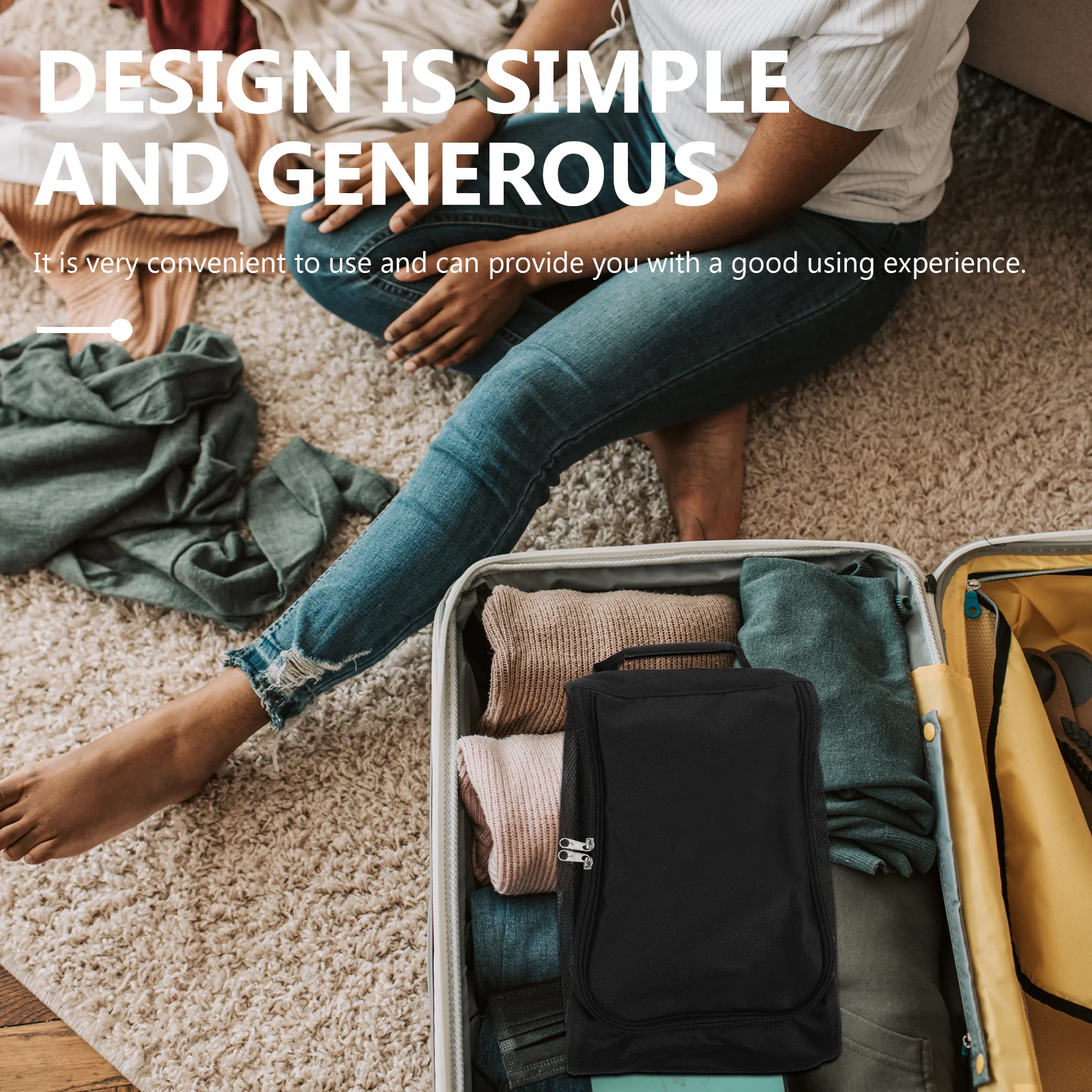 กระเป๋าใส่รองเท้ากอล์ฟแบบพกพา ไนลอนคุณภาพสูง ระบายอากาศได้ดี กันน้ำ กระเป๋าเก็บรองเท้ากีฬา แบบถือ สำหรับพกพาเดินทาง