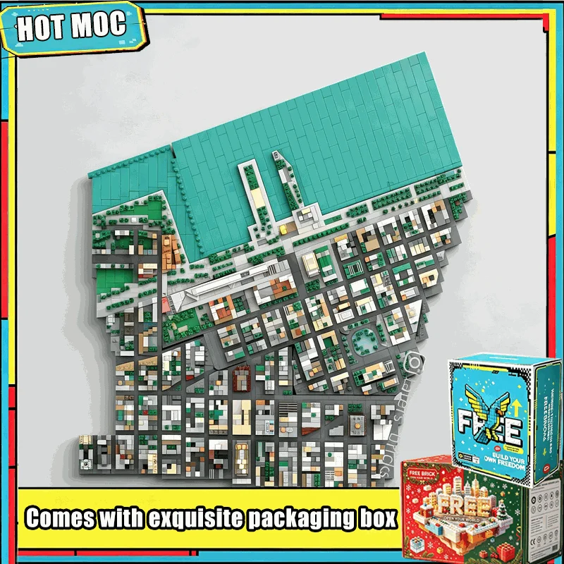5696PCS New York City Skyline Building Blocks Mini Urban Diorama Model DIY Assembly Educational Creative Collection Display Gift