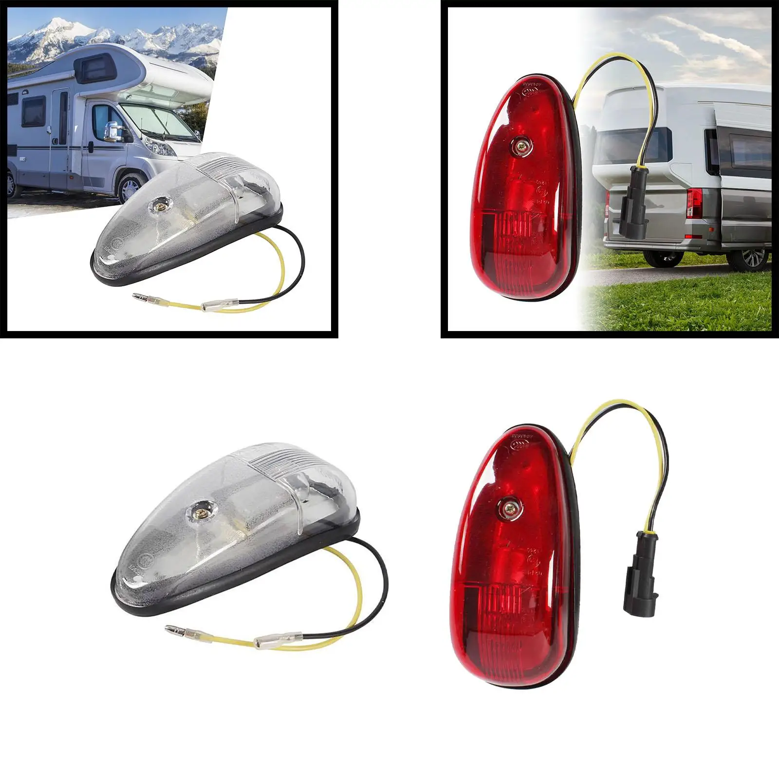 Luci di posizione esterne generiche per camper LED, accessori per montaggio superficiale con prestazioni stabili, accessori per camper 12V per auto camper con rimorchio