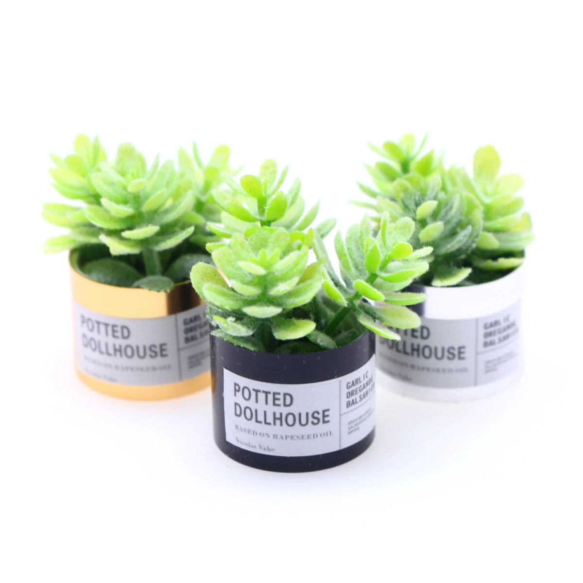

3pcs Doll House Micro Landscape Miniature Green Plant Pot Furniture Succulent plants Small Potted Plants Miniature Green Plant