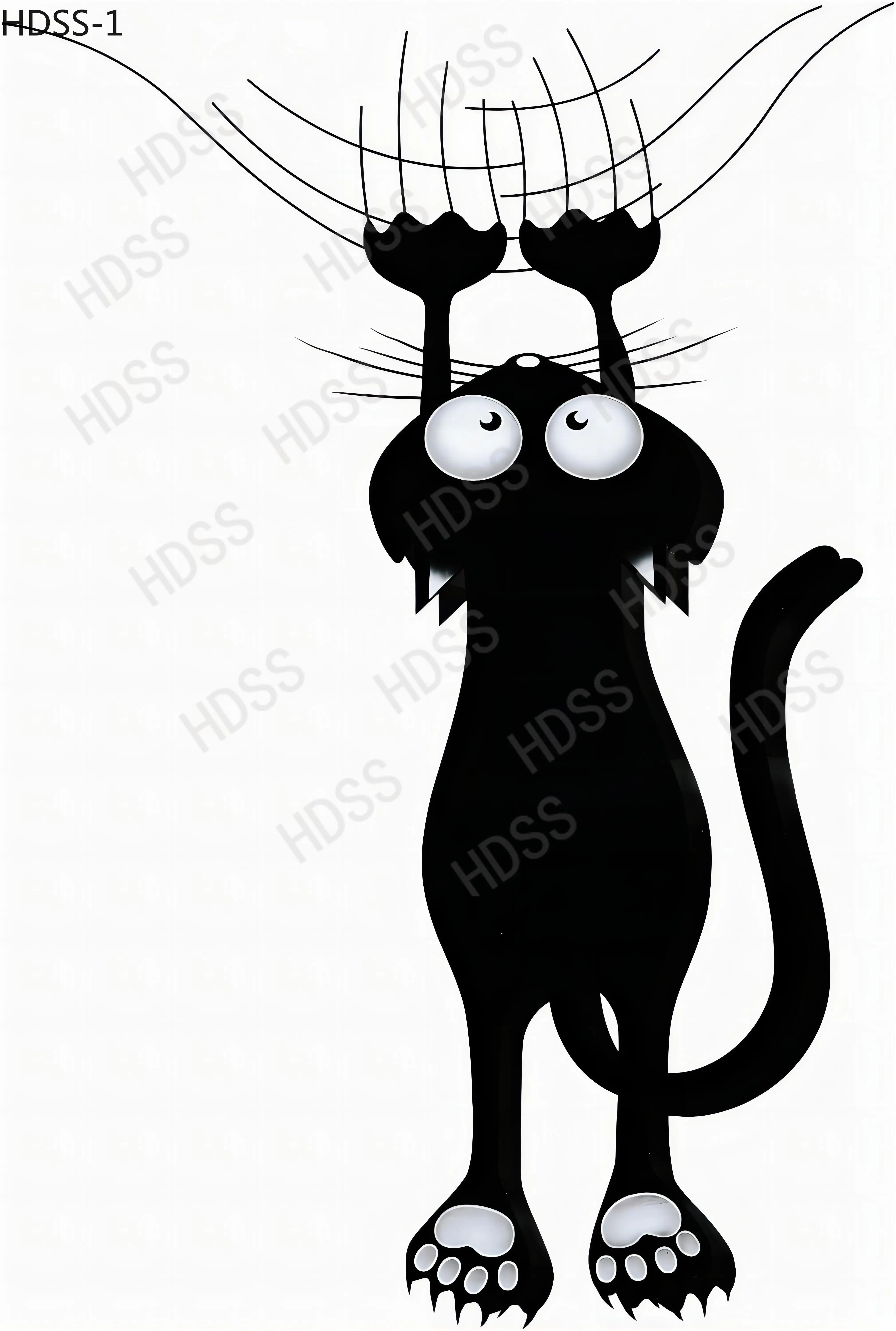 Black Cat Car Stickers Funny Car Decals Cat Vinyl Stickers for Car Window Walls Decoration Bumper Decal Black