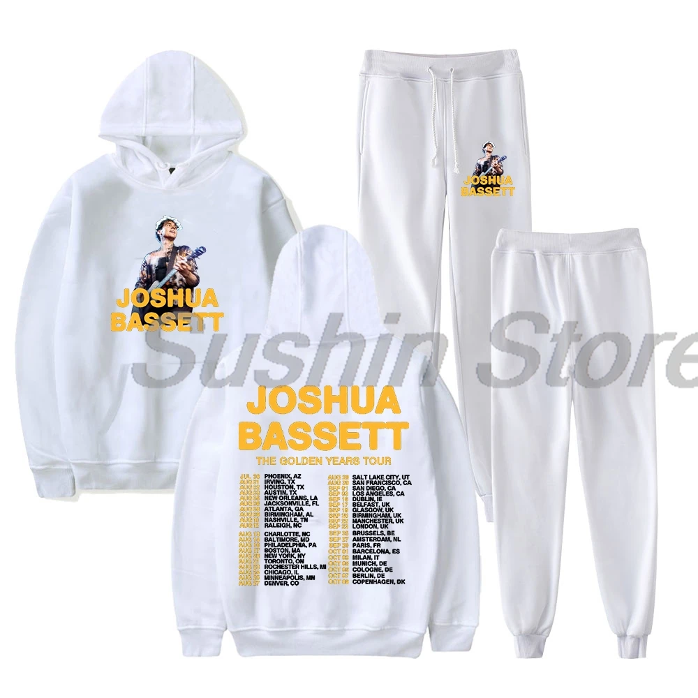 Joshua Bassett The Golden Years Tour 2024 Pullover Hoodie Jogger Pants Two Piece Set Sweatshirts+Sweatpants Women Men's Set