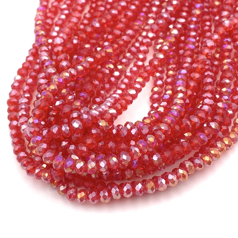 2 3 4 6 8mm Kristal Kralen Rondelle Losse Spacer Glas Facet Kralen voor Sieraden Maken DIY Handwerken armband Accessoires