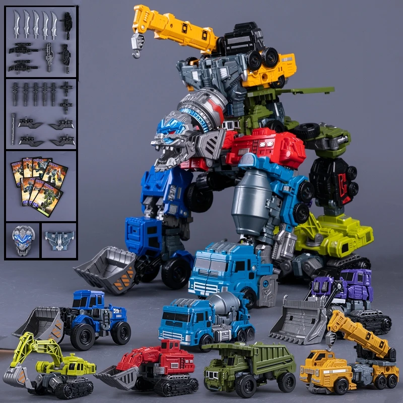 

Игрушки-трансформеры LIJIANG 7 в 1: Новая модель Девастатора 40 см, экскаватор, робот-кран, инженерная машина, фигурка из фильма для детей