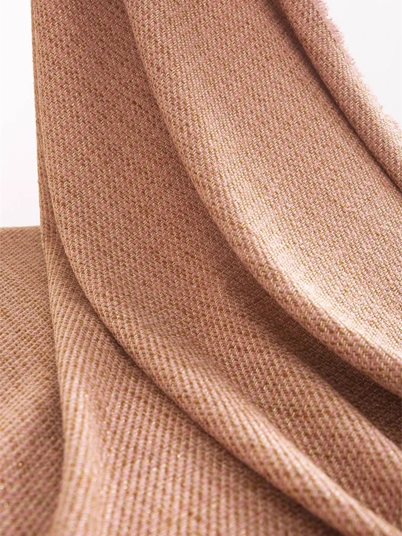 Classic and elegant high-end gold wire woven small fragrant style coarse woolen fabric DIY sewing coat skirt clothing fabric