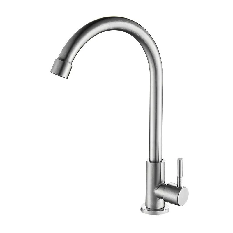 Household Electroplating Kitchen Faucet Ceramic Valve Core Vegetable Wash Basin Faucet Sink Cold & Hot Water Dual Use Faucet