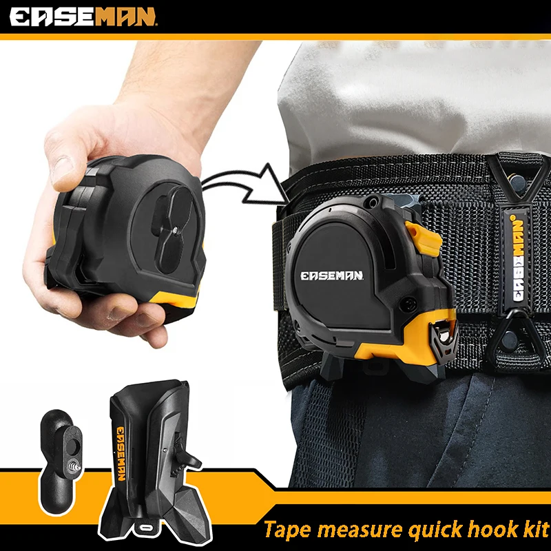 EASEMAN Tape Measure Quick Hanging Lock Buckle Universal Tape Measures Modification Kit Portable Waist Tool Storage Buckles