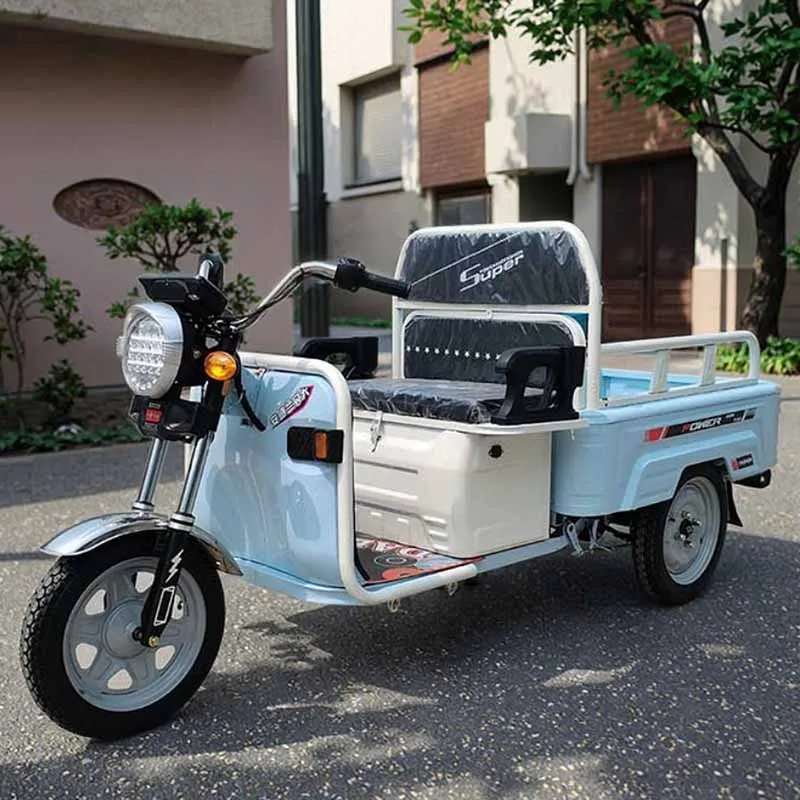 Nuevo Modelo 2026 Mini Triciclo Eléctrico Multifuncional de 600W con Carrocería Abierta para Adultos, Triciclo Eléctrico Plegable y Triciclo de Carga