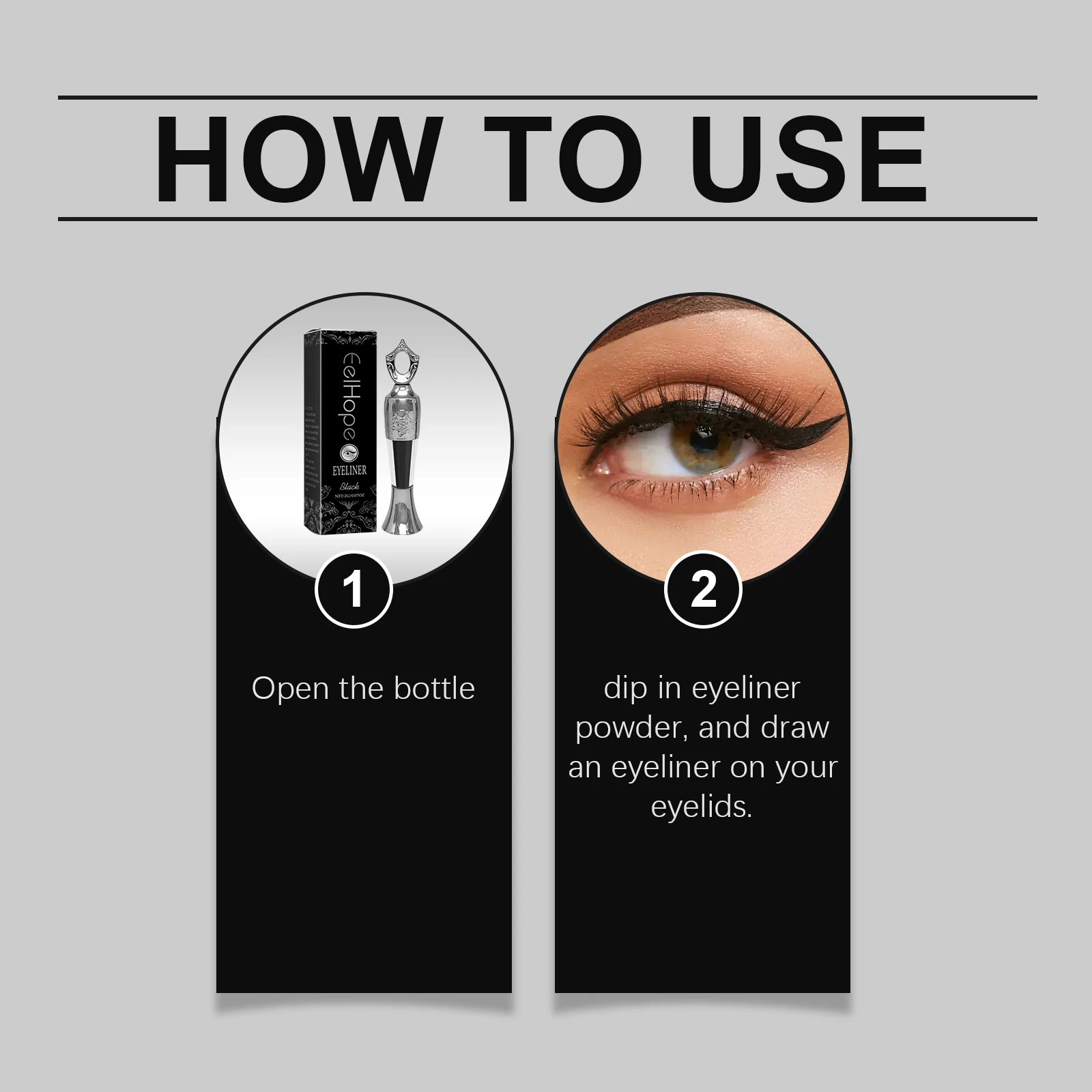 Wodoodporny eyeliner w pisaku, długotrwały, odporny na rozmazywanie, szybkoschnący, intensywny kolor, do skóry wrażliwej, odporny na pot, bezpieczny, przenośny, jedwabisty eyeliner.