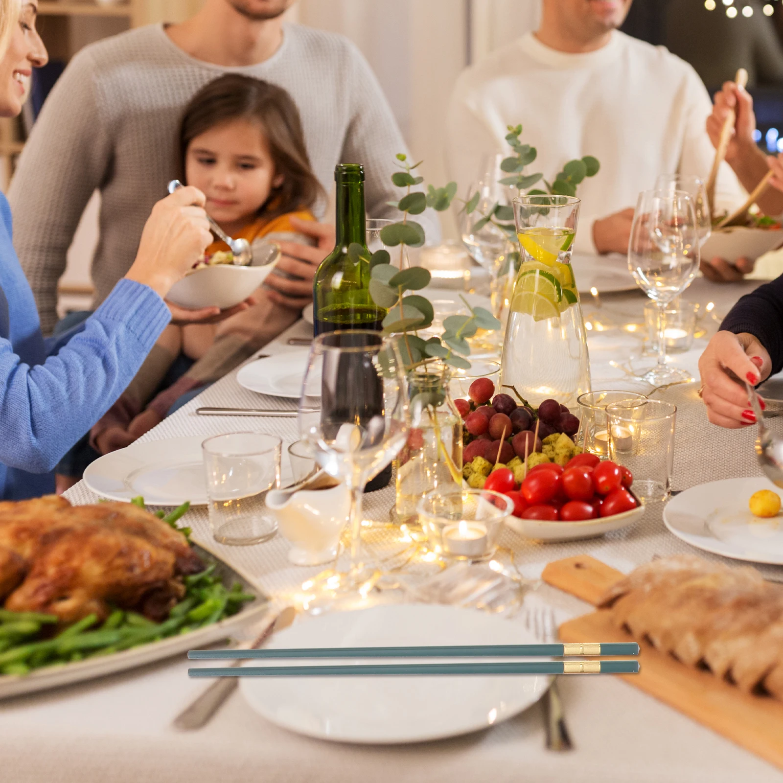 

8 Pairs Anti-slip Fiberglass Chopsticks Chinese Style Household Reusable Japanese