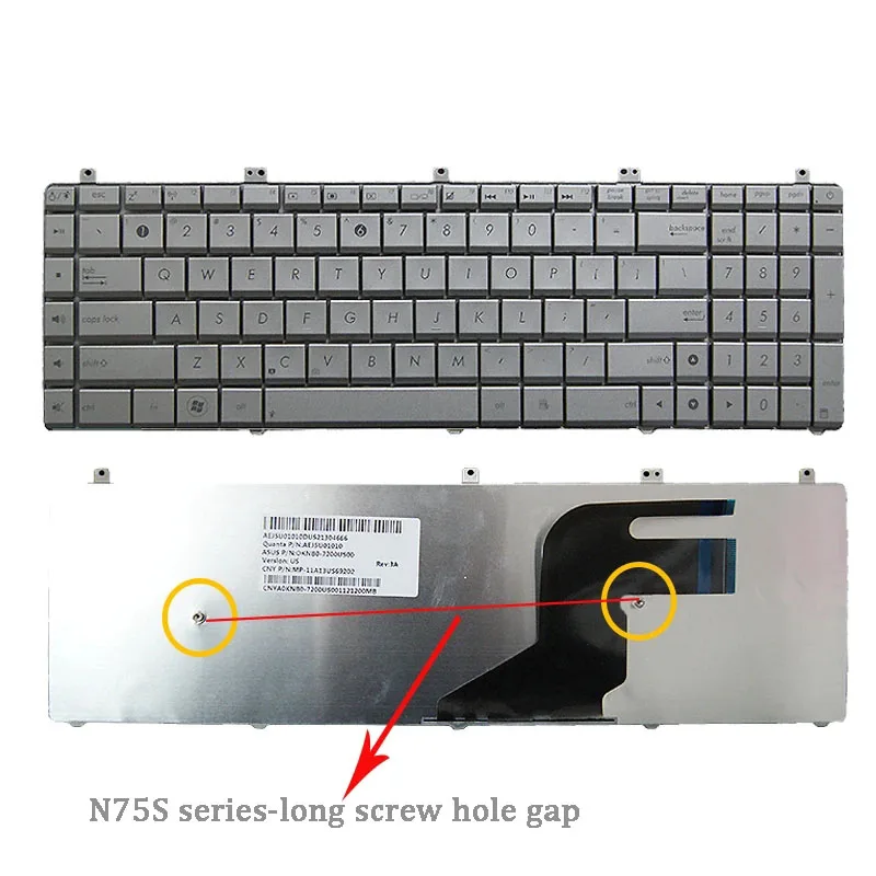 For Asus N75 N75S N75SL N75SF Arabic Laptop Keyboard