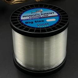 Sedal de pesca de monofilamento de gran tamaño, hilo de nailon para pesca en el mar, diámetro grueso de 500/0,6/0,7/0,8/0,9mm, equipo de pesca de 1,0 m