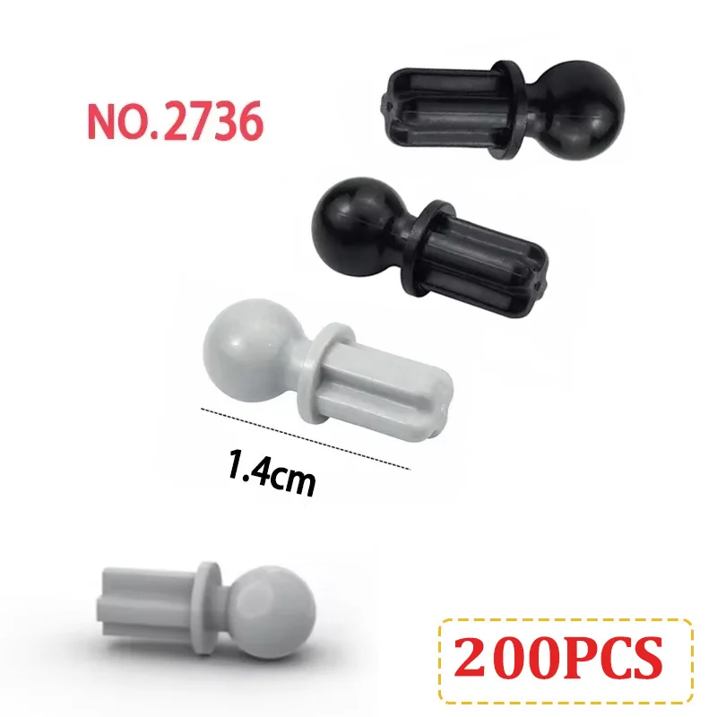 

200 шт./компл. 2736 1x2 поперечный вал с шаровой технологией, детали кирпичей в сборе, MOC, строительные блоки, игрушки, сменные аксессуары