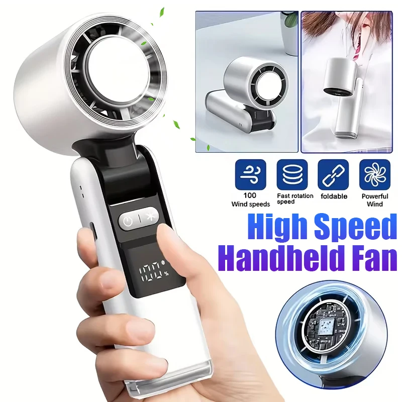 

Мини-ручное охлаждающее устройство Портативный ручной вентилятор Маленький USB-настольный вентилятор Открытый дорожный шейный вентилятор Компактный дизайн Легкий вес