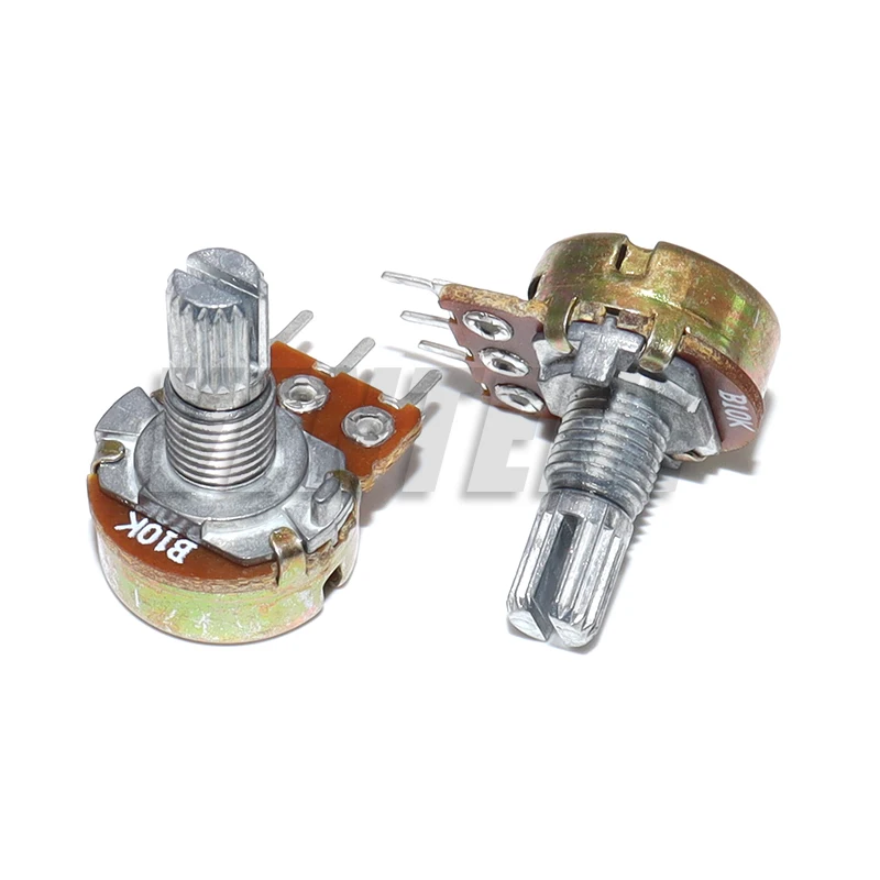 10 peças 15mm 3 pinos wh148 potenciômetro linear 1k 2k 5k 10k 20k 50k 100k 250k 1m kit de potenciômetros com porcas e arruelas