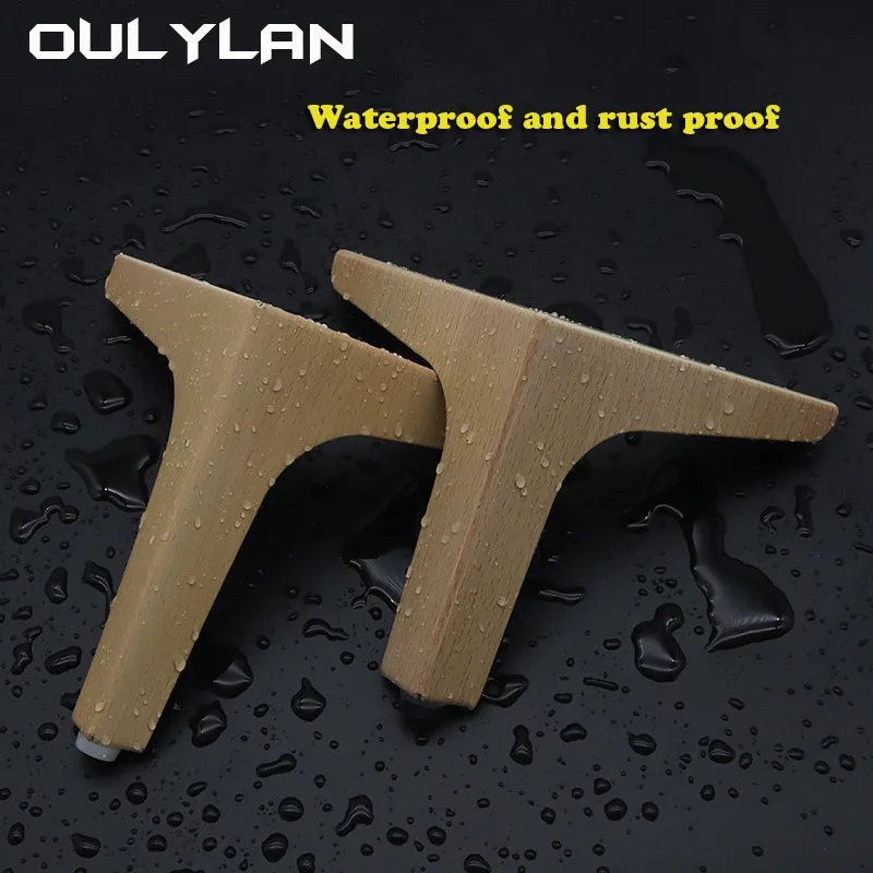 Oulylan Triangle Furniture Legs Wear-resistant Replacement Cabinet Legs Anti Scratch Wood Grain  Cupboard Sofa Chair Feet