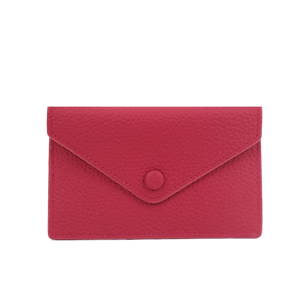 Personalisierte Buchstaben, echtes Rindsleder, ultradünnes Kartenetui für Damen, kurzer Umschlag für Damen, Damen-Geldbörse – Detail 17