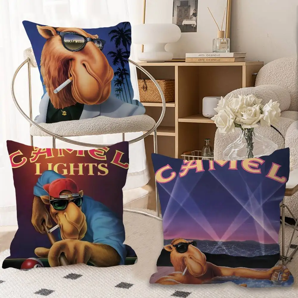C-Camel-Cigarettes Retro-Vintage Cushion Cover Pillowcase Upholstery Sofa Throw Pillow Home Decor Pillowcas
