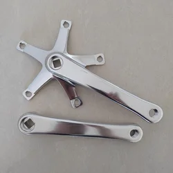 Bicycle Crank 144 BCD Fixed Gear 5 Bolts 165/170 MM Length Track Bike Parts Silvery Aluminum Alloy Folding Crankset