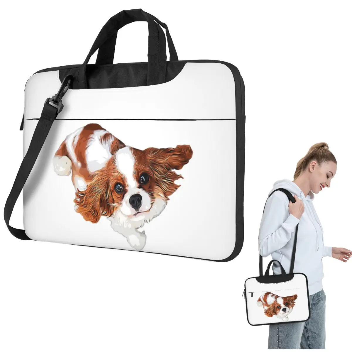 

Кавалер-кинг-чарльз-спаниель, сумка через плечо для ноутбука, чехол для компьютера, устойчивая защитная сумка для ноутбука для Macbook