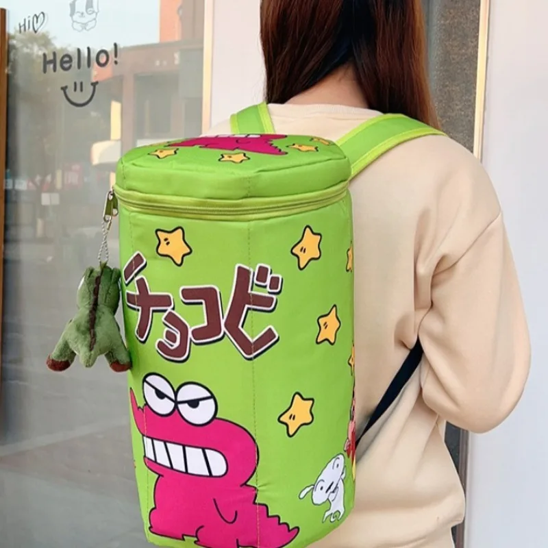 

New Style Anime Cartoon Crayon ShinChans Kawaii Waniyama Biscuit Box Three-dimensional Zipper School Bag Large Capacity Backpack