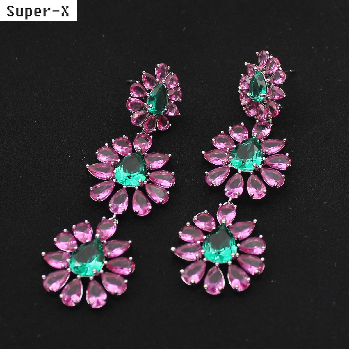 

Pink Yellow Red Flower Earrings for Women Summer Spring Dinner Party Jewelry Wedding Colorful Flower Dangle Earrings Cute