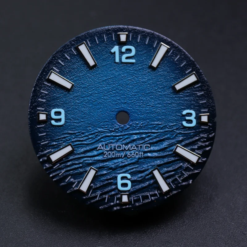 

New Style Sea High Quality 28.5mm Diving Watch 3 Or 3.8 Crown Dial Face For Seik Nh35 Movement Skx007 Mods With C3 Bgw9 Luminous