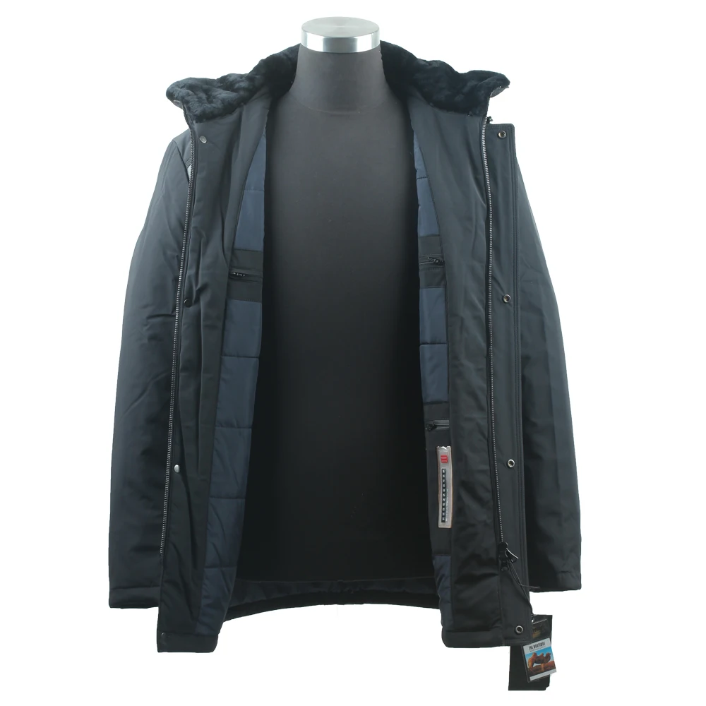 CITY CLASS Men Parka Coat Camel Fair High Quality Hot Sale Business Jacket Mink Fur Collar Hood Zipper Winter Coat for Male 2106