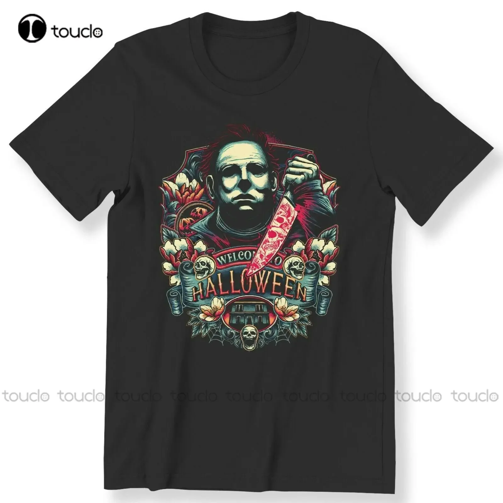 Horror Michael Myers Men'S Ladies T-Shirt Halloween Horror T-Shirt 100% Cotton Funny Dad Shirts Xs-5Xl Custom Gift Streetwear