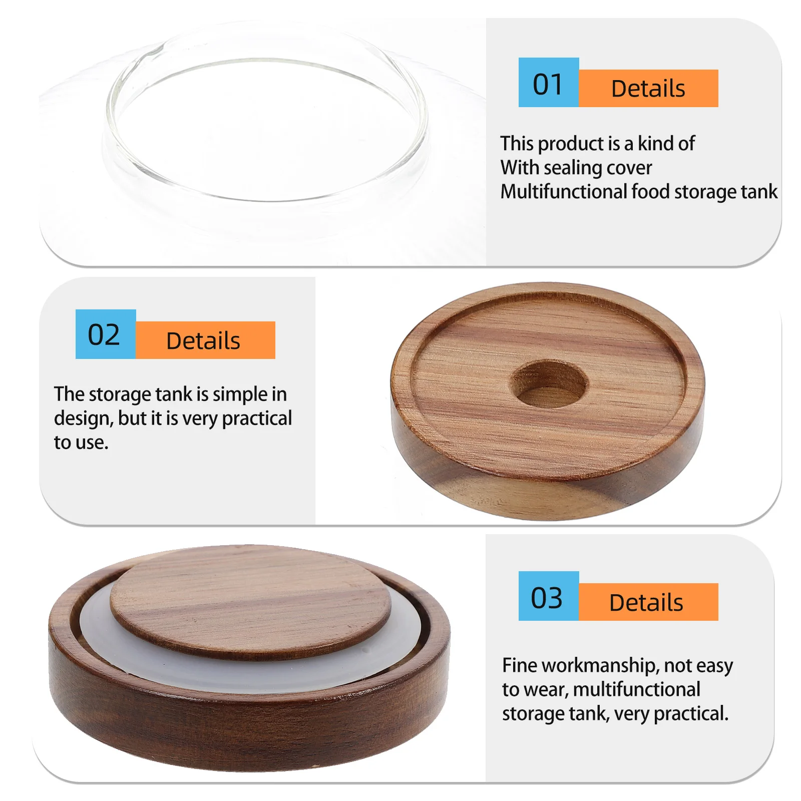 

Glass Tea Canister Borosilicate Glass Jar Tightly Sealed Storage Container For Tea Coffee Nuts Kitchen Home Use