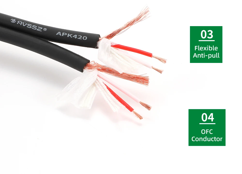 AVSSZ 2 4-adriges Audiokabel TRS XLR RCA Audio Lautsprecher Signalkabel Mono Stereo Einzelne Zweireihige Kabel 6,35 Mikrofonkabel – Detail 20