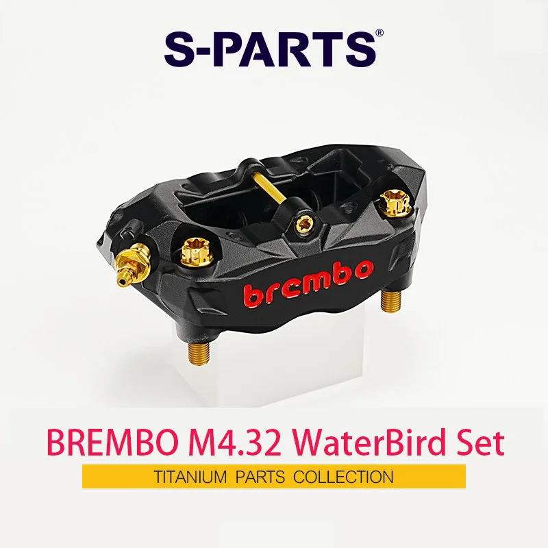 

S-parts Screws Set Fit Brembo M4.32 Waterbird Radial Brake Caliper Titanium Fixing Screw Bolt Set Upgrade Gold Blue Black Purple