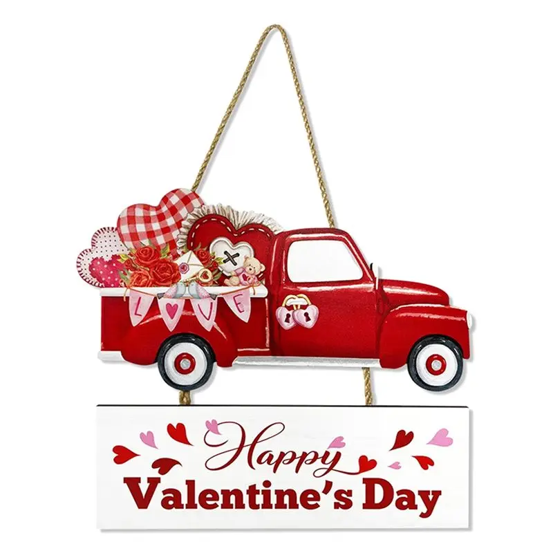 

A21Q-Деревянный подвесной знак ко Дню святого Валентина, украшения для дверей, добро пожаловать, декор ко Дню Святого Валентина для входной двери
